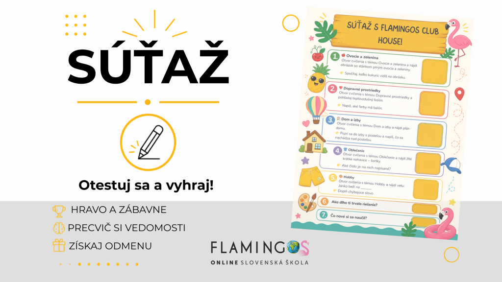 Pátracia súťaž pre deti vo Flamingos Club House
